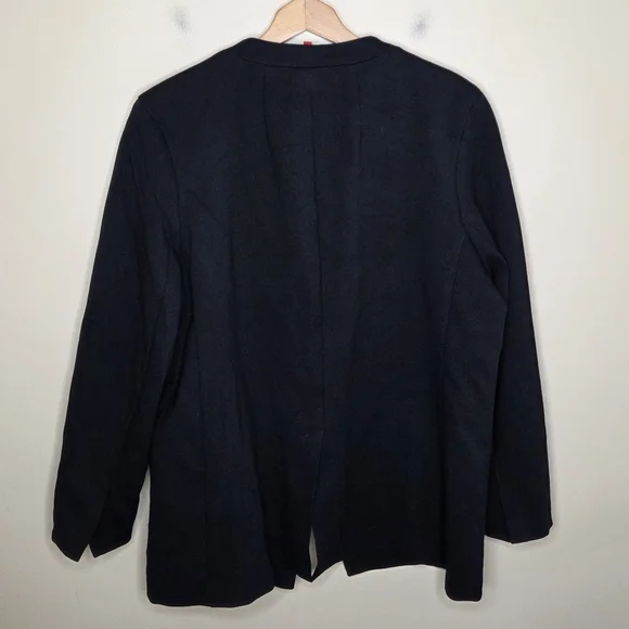 SpanxThe Perfect Collarless Blazer in Black Single Button Front Size Large